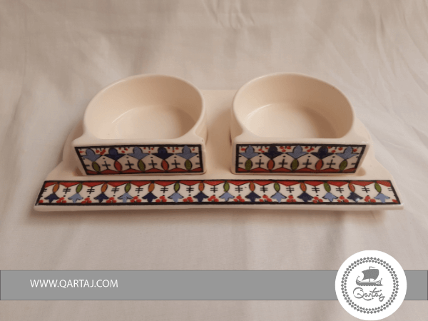 Appetizer Dish With Arabic Patterns
