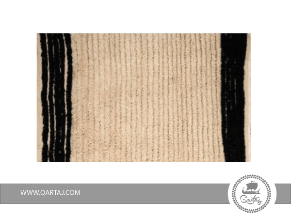 Beige-Rugs-with-black-lines-Handmade-In-Tunisia