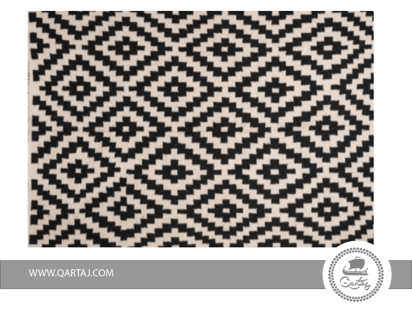 Black-White-Waves-Rug-Tunisian-Carpet