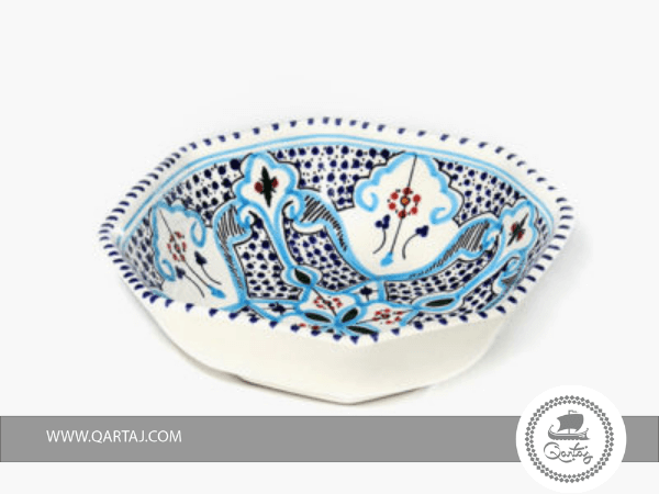 Handmade Ceramics Blue Octogonal Dish
