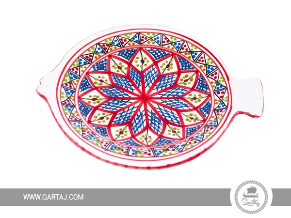 BlueRed-Fish-Plate-ceramics-handmade-tunisia