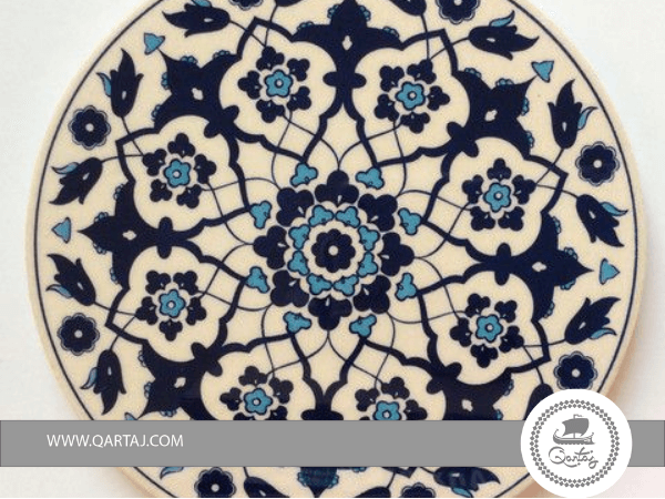 Blue Floral Ceramic Trivet 