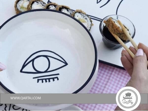 Ceramic deep plate eye Safari 