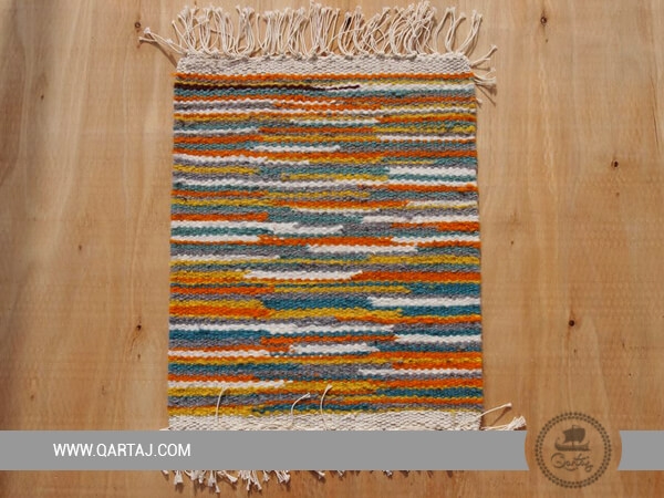 Colorful Striped Kesra Carpet, Handmade With Love, Handmade Tunisian Rug
