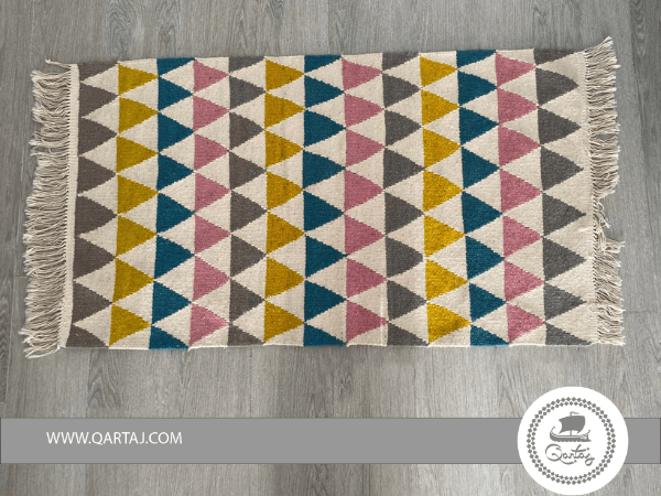 Colorful-Triangular-Carpet-Tunisian-Handmade