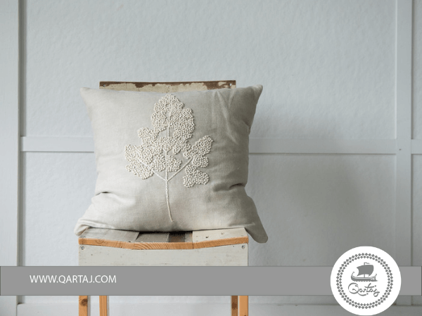 cushion-with-leaf-embroidery-handmade-talli-tanit