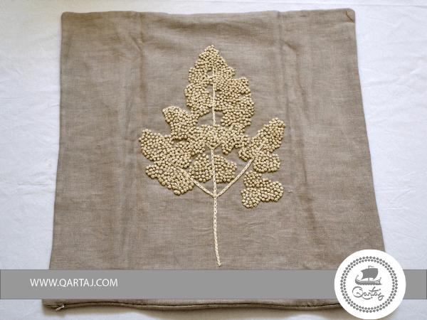 cushion-with-leaf-embroidery-handmade-talli-tanit