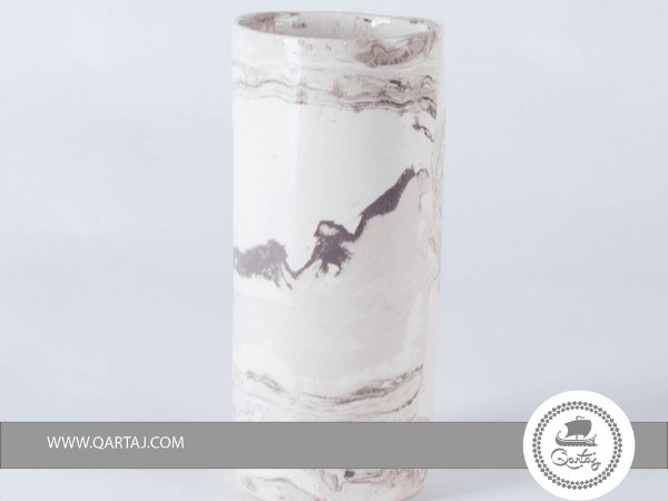 Porcelain glazed Vase HandPainted by We Art
