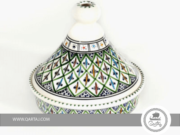 Decorated Ceramic Tajine, Handmade ceramics
