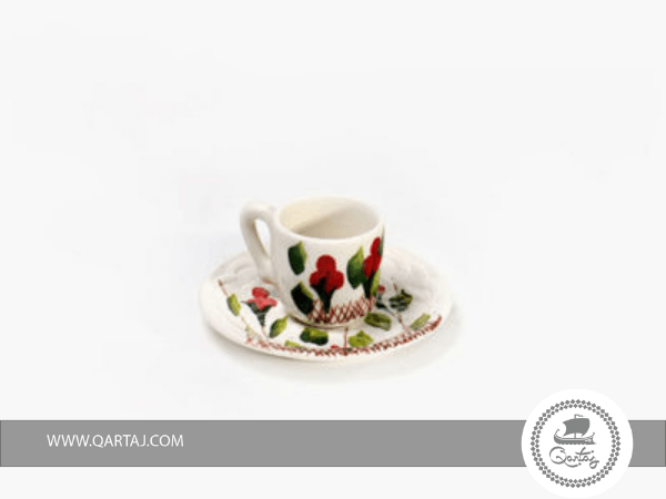 Floral Ceramic Cup And Saucer
