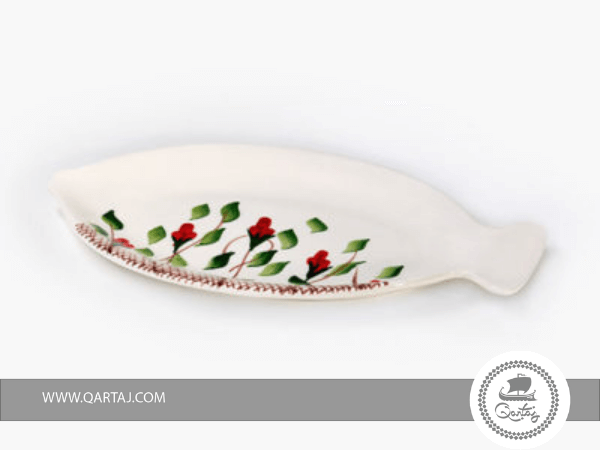 Floral Ceramic Fish Dish, Handmade ceramics
