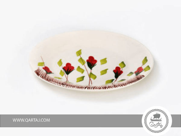 Floral ceramic Plate, Handmade ceramics
