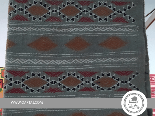 Brown Amazigh Berber Pattern Grey Base Rug