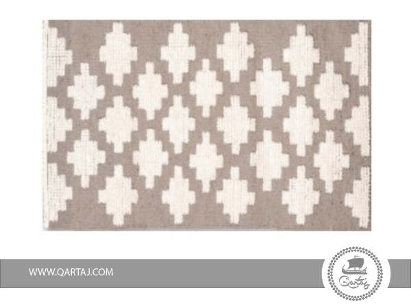 Grey-&-White-Rug-Tunisian-Handicrafts-100Handmade