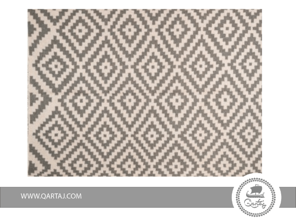 grey-&-White-Waves-Rug-Tunisian-Carpet
