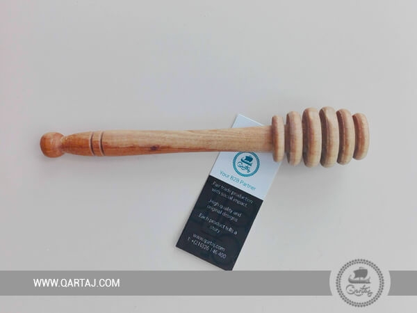 Handcrafted Olive Wood Honey Dipper
