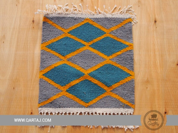 Berber Carpet Sample Made By Women Artisans, Handmade Tunisian Rug
