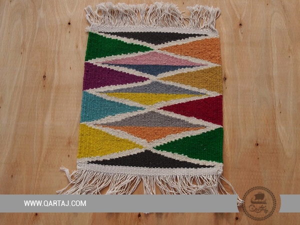 Berber Inspired Pattern Carpet Home Decoration, Handmade Tunisian Rug
