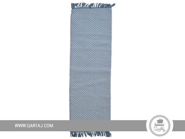 Blue And Grey Kerkenatiss Carpet, Handmade Tunisian Rug
