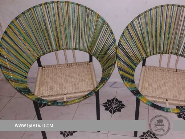 multi-colored-handcrafted-hoop-chair-seat-halfa-grass-vegetal-fiber-handwoven-qartaj-decor-light-brown-blue-green