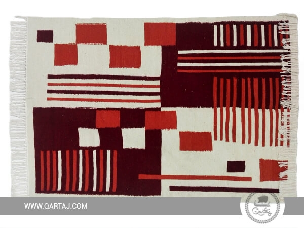 Geometric Kilim Rug, Traditional, Berber, Fair Trade, Handmade Tunisian Rug
