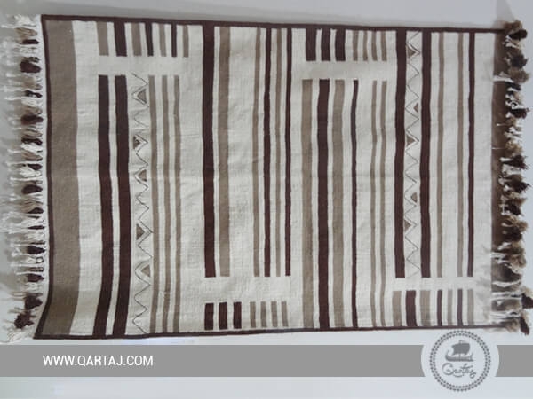Handmade Kilim, Fair Trade, Geometric Patterns, Handmade Tunisian Rug
