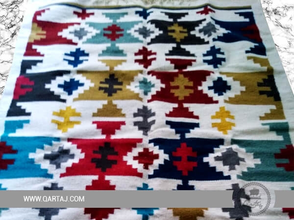 Handmade Modern Geometric Wool Rug, Handwoven, Handmade Tunisian Rug
