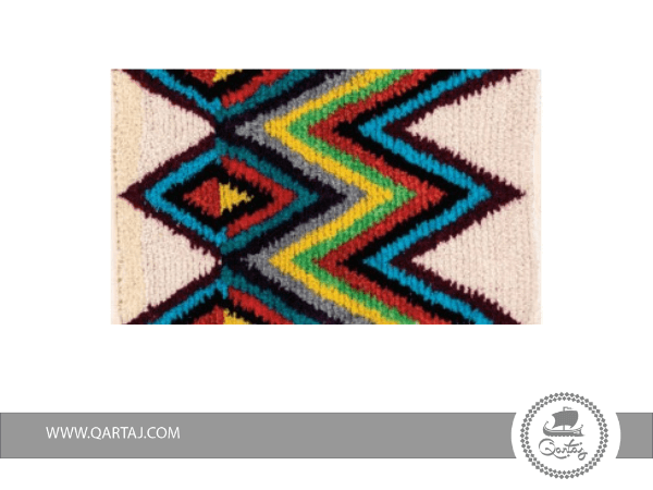Handmade-Multicolor-On-White-Berber-Patter-Rug