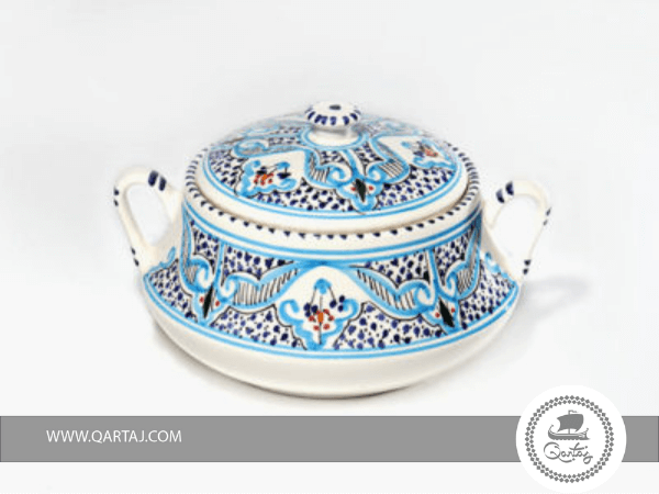 Handmade Decorated Ceramic Tureen
