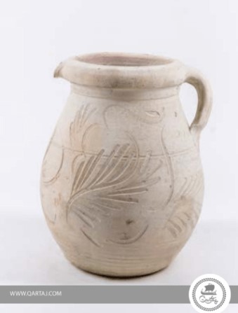 "Komsan" Terracotta Engraved Pitcher Vase