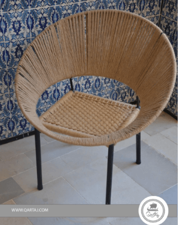 Light Brown Hoop Chair , made in Tunisia 
