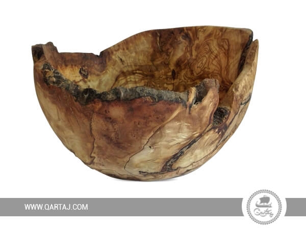 rustic olive wood handmade in tunisia kitchenware salad bowl fruit bowl organic fairtrade fair trade tableware serveware 