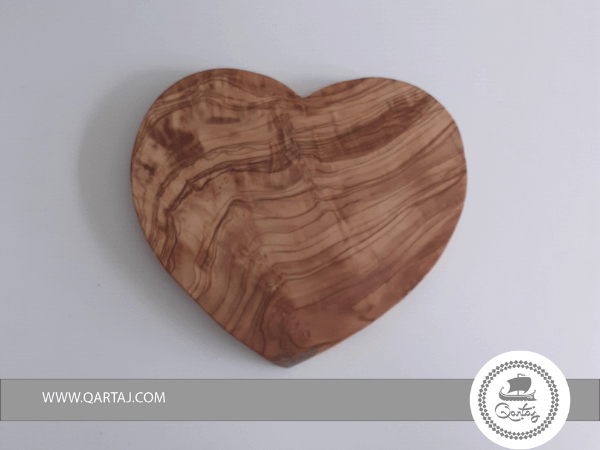 Olive Wood Large Heart Shaped Serving Or Decor Plate Gift
