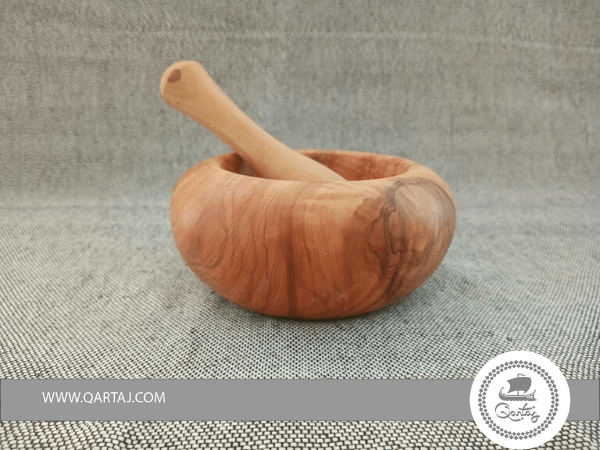 Olive Wood Large Mortar and Pestle