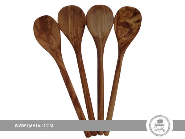 Olive Wood Large Spoons Set Of Four
