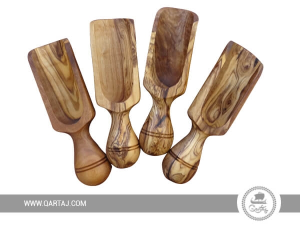 Olive Wood Measuring Scoops Set of Four