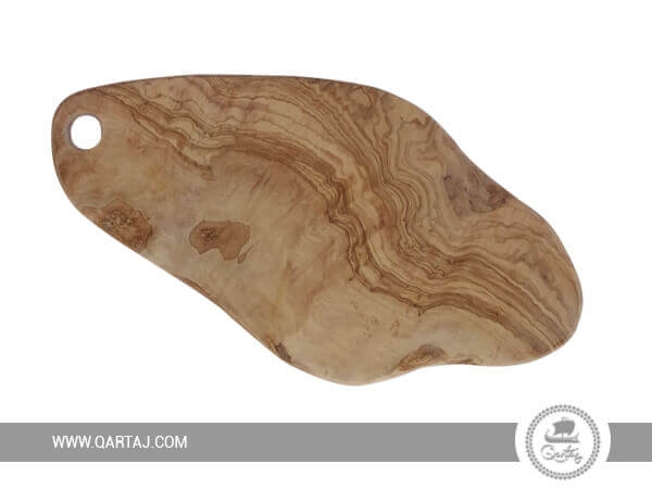 Olive Wood Smooth Cutting Board Large Rounded
