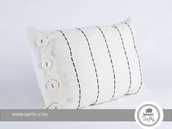 Pillows Covers 100% linen handwoven, ceramics and embroidery 