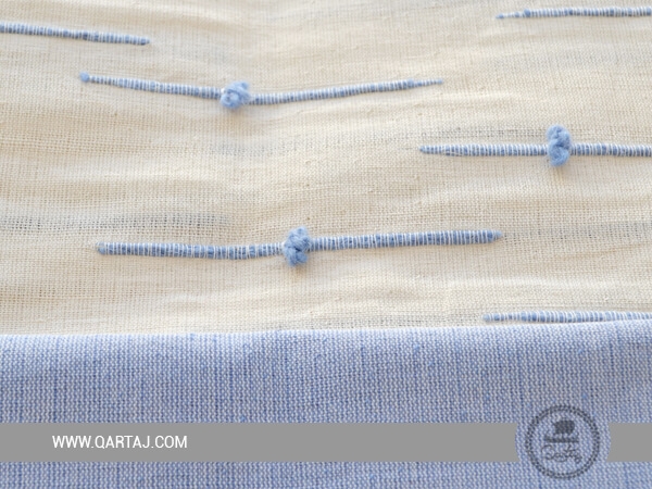 Blue Linen And Cotton Scarf Kerkenatiss
