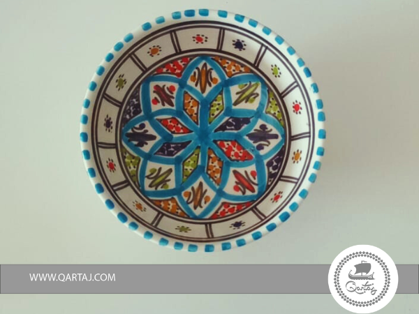 Bowl cake ceramics handmade in Tunisia