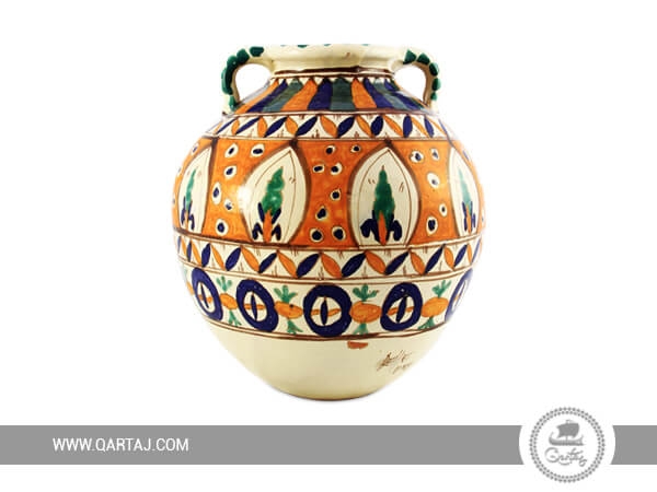 Qartaj-Jar-Belle-lune-Art-handmade-decorated-Nabeul