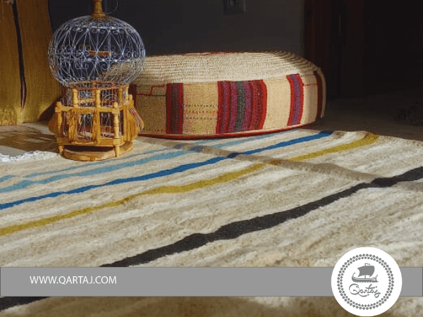 Kilim with lines, Tunisian Handmade 