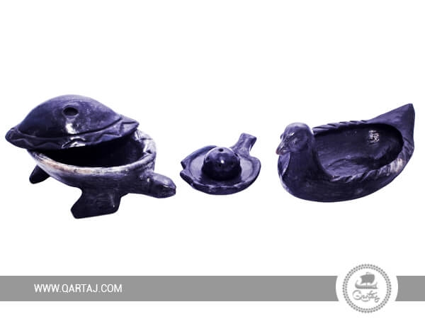 qartaj-set-of-sajnen-pottery-turtle-pigeon-and-small-decorative-plate