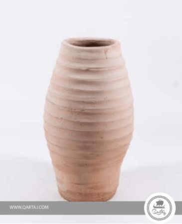 "Shaba" Cilindrical Textured Terracotta Vessel Vase
