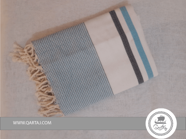 Striped Cotton Fouta Towel, Bath & Beach Towels
