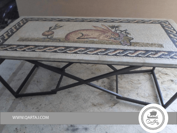 Table Mosaic And Iron 21m , Handmade In Tunisia