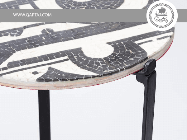 Table Mosaic and Metal, Handmade in Tunisia 