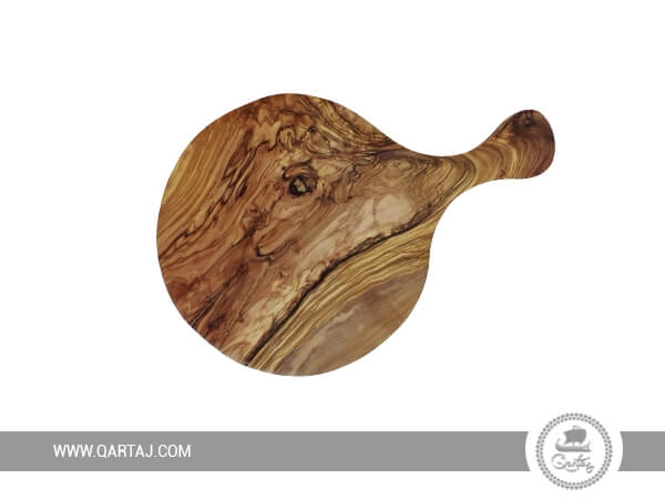 olive wood round handmade in tunisia wood cooking utensils fairtrade cutting Board serving board