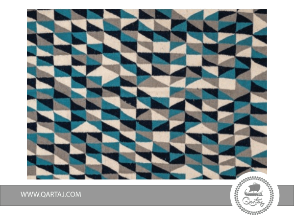 Triangular-Carpet-turquoise-blue-grey 