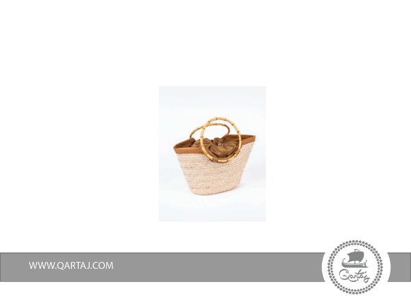 Tunisian-Handmade-Basket-With-Smar-brown-color